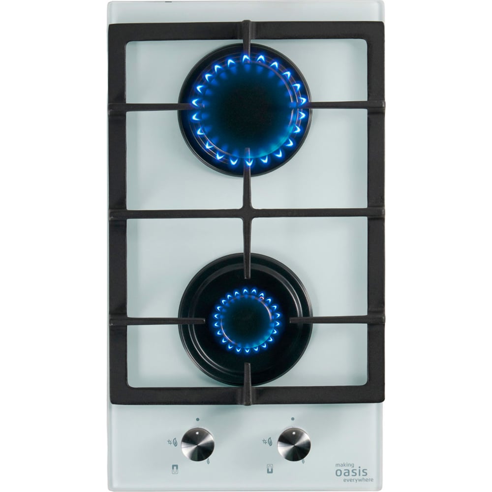 Изображение товара Газовая варочная панель OASIS P-GWD двухконфорочная с электроподжиг и газ-контролем