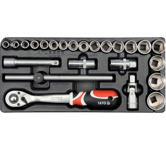 Изображение товара Ложемент YATO для выдв. ящика/торц. гол. 24пр YT-5537