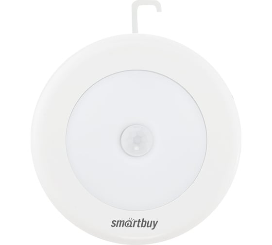 Изображение товара Светодиодный фонарь с датчиком движения и света Smartbuy 6 led 3aaa, белый SBF-6-K