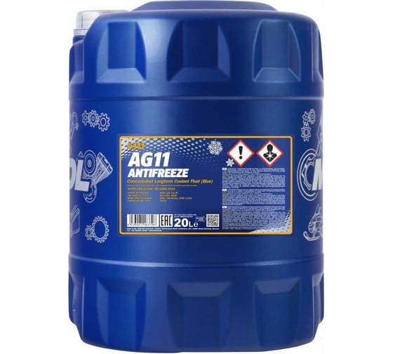 Изображение товара Антифриз-концентрат MANNOL ANTIFREEZE LONGTERM AG11, 20 л, синий 411120