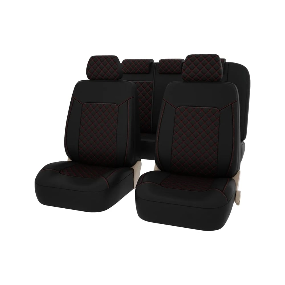 Изображение товара Чехлы PSV Elegant Next Черный Ромб красный отстрочка красная ромб экокожа 135942