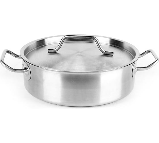 Изображение товара Кастрюля Viatto Commercial нержавеющая сталь, тройное дно, 320x120 мм, объем 10 л, с двумя ручками 101326 62071