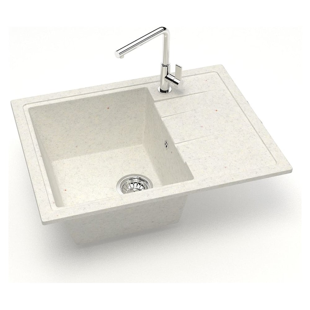 Изображение товара Мойка AQUADREAM матовая 150/Q7 хлопок прямоугольная с крылом врезная для кухни