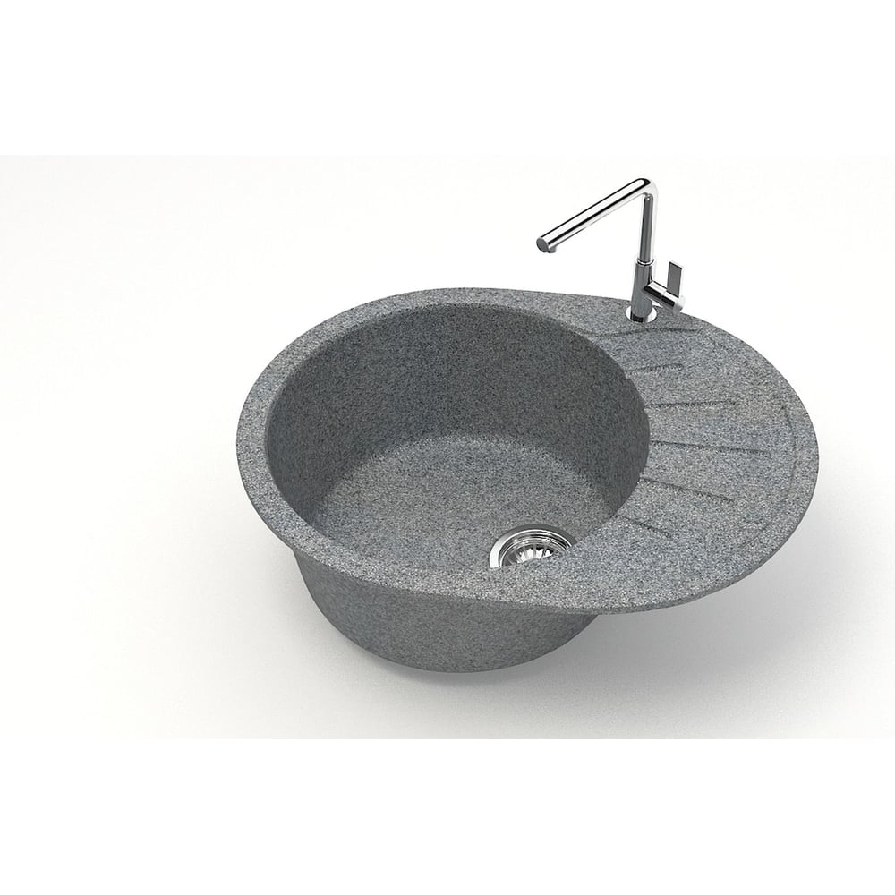 Изображение товара Мойка AQUADREAM 10/Q8 темно-серый овал с крылом