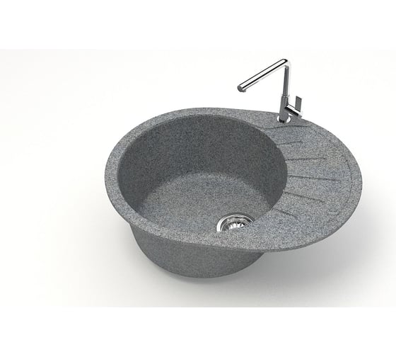 Изображение товара Мойка AQUADREAM матовая 10/Q8 темно-серый овал с крылом AQ010Q008