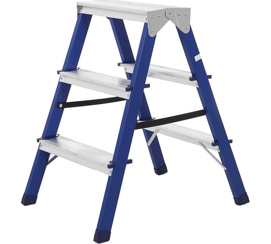 Изображение товара Стремянка ТУНДРА комбинированная, двухсторонняя, 3 ступени, 650 мм 4590977