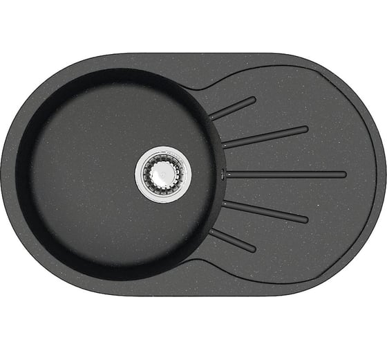 Изображение товара Мойка AQUADREAM матовая 110/Q4 черный овал с крылом AQ110Q004