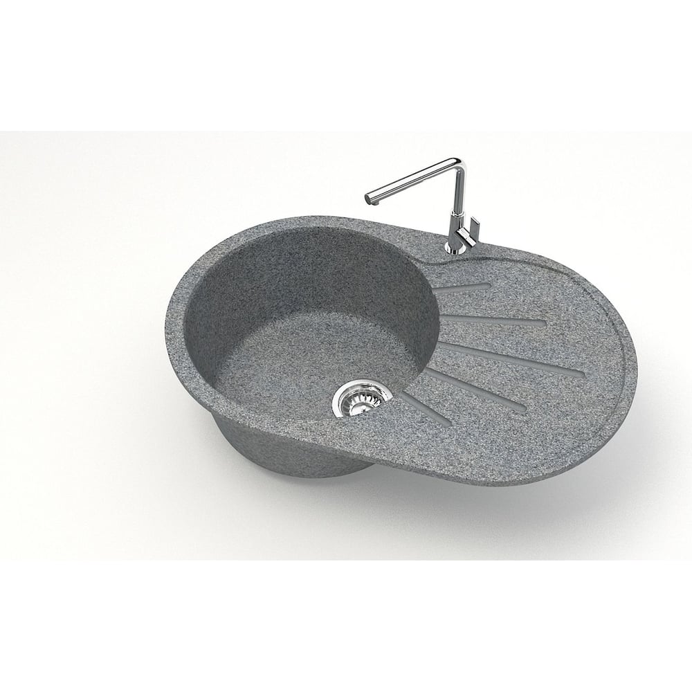 Изображение товара Мойка AQUADREAM матовая 110/Q8 темно-серый овал с крылом