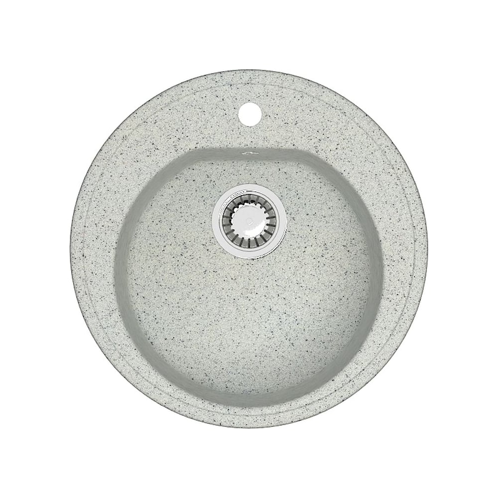 Изображение товара Круглая кухонная мойка AQUADREAM матовая светло-серый AQ003Q010