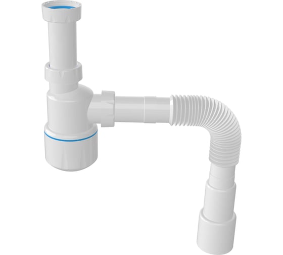 Изображение товара Сифон для умывальника Nova без выпуска, гайка 32мм, выход гибкая труба 1 1/4-ø40/50 1011