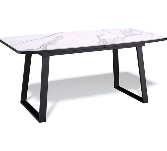 Изображение товара Стол KENNER AZ1400, черный/керамика мрамор белый 325176