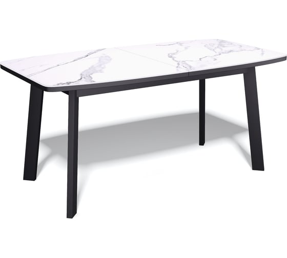 Изображение товара Стол KENNER AA1400, черный/керамика мрамор белый 325178