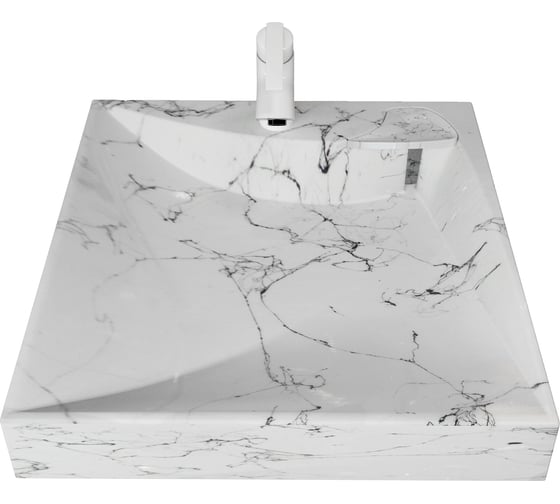 Изображение товара Раковина над стиральной машиной Stella Polar Турин 60-60, белый мрамор SP-00000856