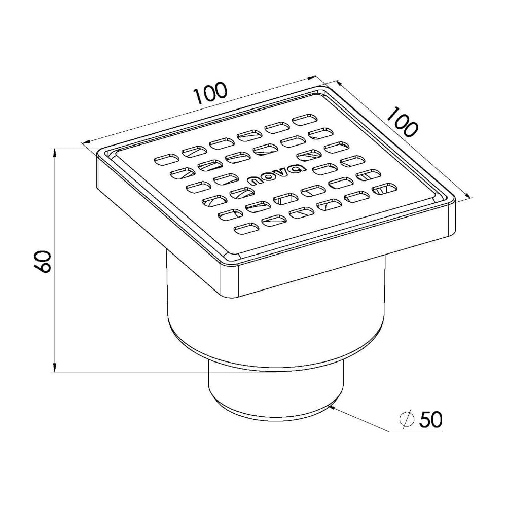 Изображение товара Сантехнический трап Nova из нержавеющей стали ø50 5066