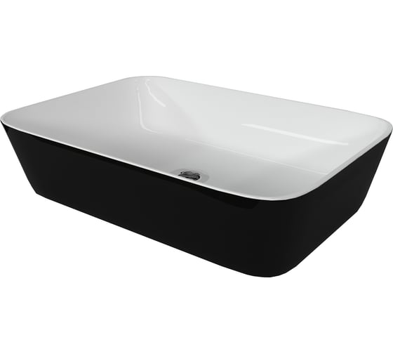 Изображение товара Накладная раковина Stella Polar Миранда 50, черно-белая SP-00001287