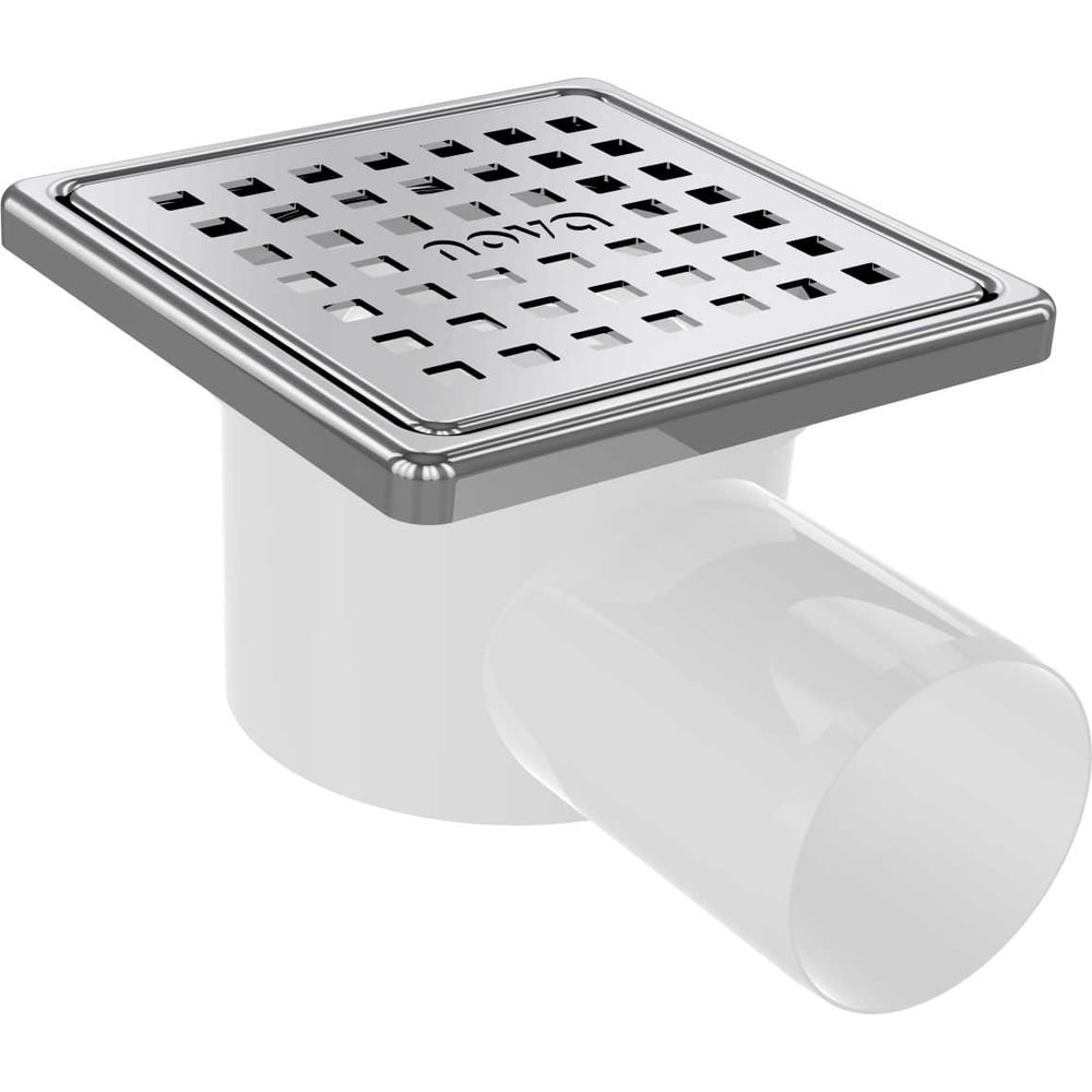 Изображение товара Сантехнический трап Nova из нержавеющей стали 10x10 боковой ø50