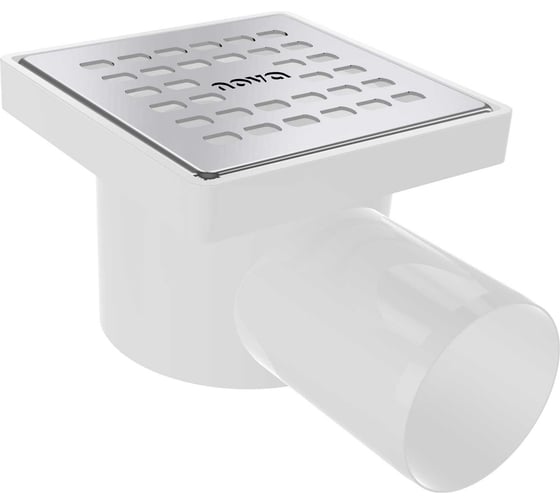 Изображение товара Сантехнический трап Nova нержавеющая сталь 10x10, боковой, ø50 5056