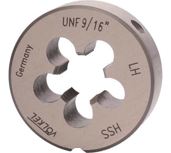 Изображение товара Плашка VOELKEL левая UNF 9/16 -18 HSS 38x10мм V24224