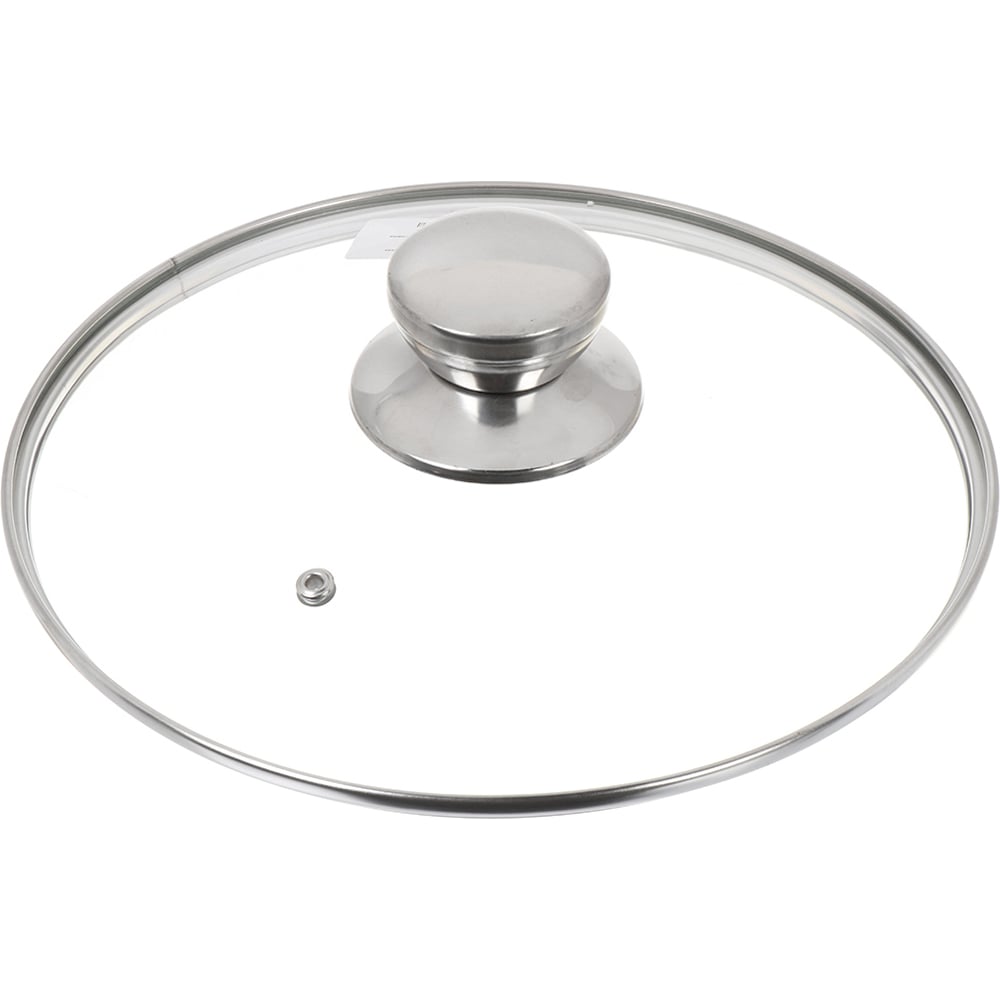 Изображение товара Крышка для посуды DANIKS стекло, 22 см, металлический обод, кнопка нержавеющая сталь, д5722 430307