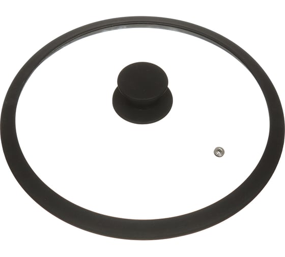 Изображение товара Крышка для посуды DANIKS стекло, 26 см, черный, с силиконовым ободом, ha223b 247984