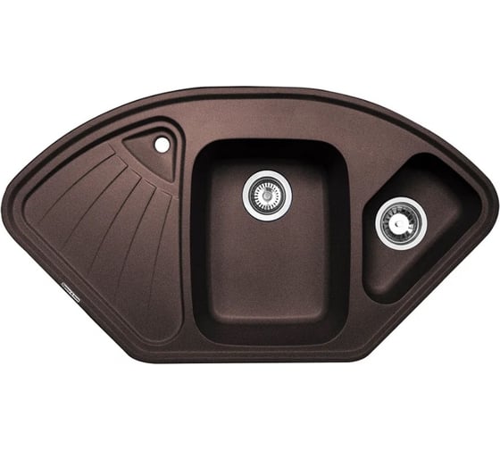 Изображение товара Кухонная мойка Zigmund & Shtain ECKIG 1000.2 Швейцарский шоколад ЦБ-00000131
