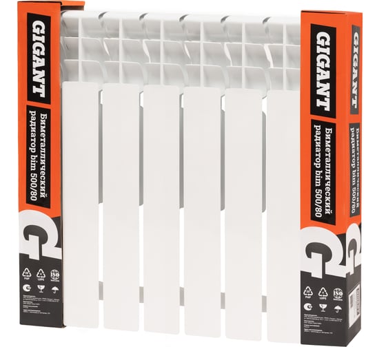 Изображение товара Биметаллический радиатор bim 500/80 8 секций Gigant GRBM58-8