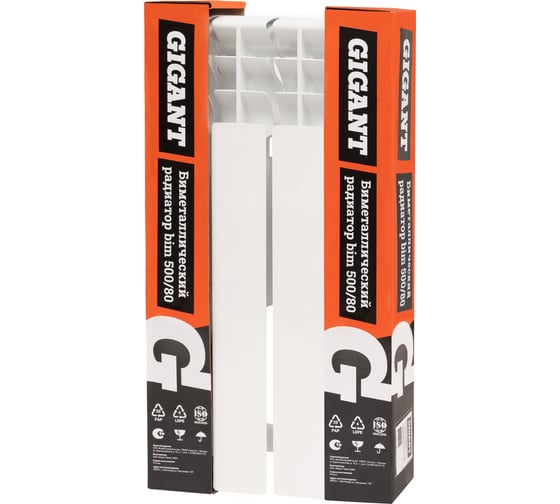 Изображение товара Биметаллический радиатор bim 500/80 4 секции Gigant GRBM58-4