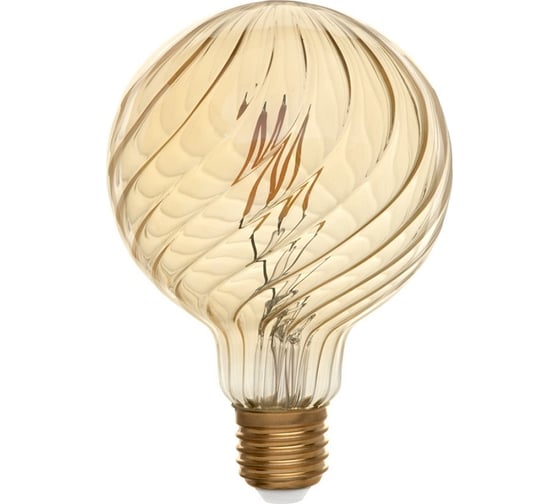 Изображение товара Светодиодная лампа General Lighting Systems Филамент прозрачный золотой E27 8Вт 400Лм 4500К Нейтральный белый Шар GLDEN-G95S-GW-8-230-E27-4500 661403