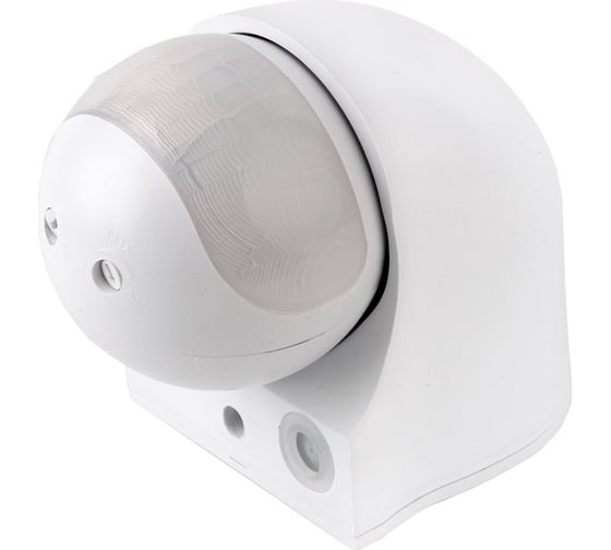 Изображение товара Датчик движения инфракрасный настенный General Lighting Systems радиус 12 м 1200Вт min - 10 сек. max - 12 мин белый 475801