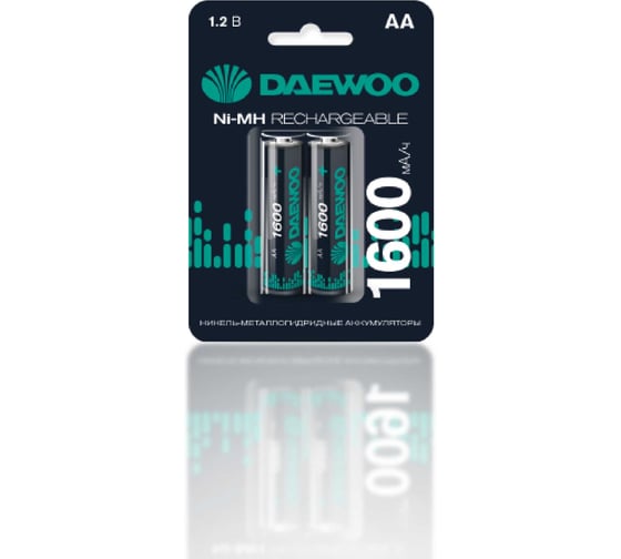 Изображение товара Аккумулятор DAEWOO  AA/HR6 1.2В 1600мА.ч Ni-MH BL-2 (уп.2шт) 5043206