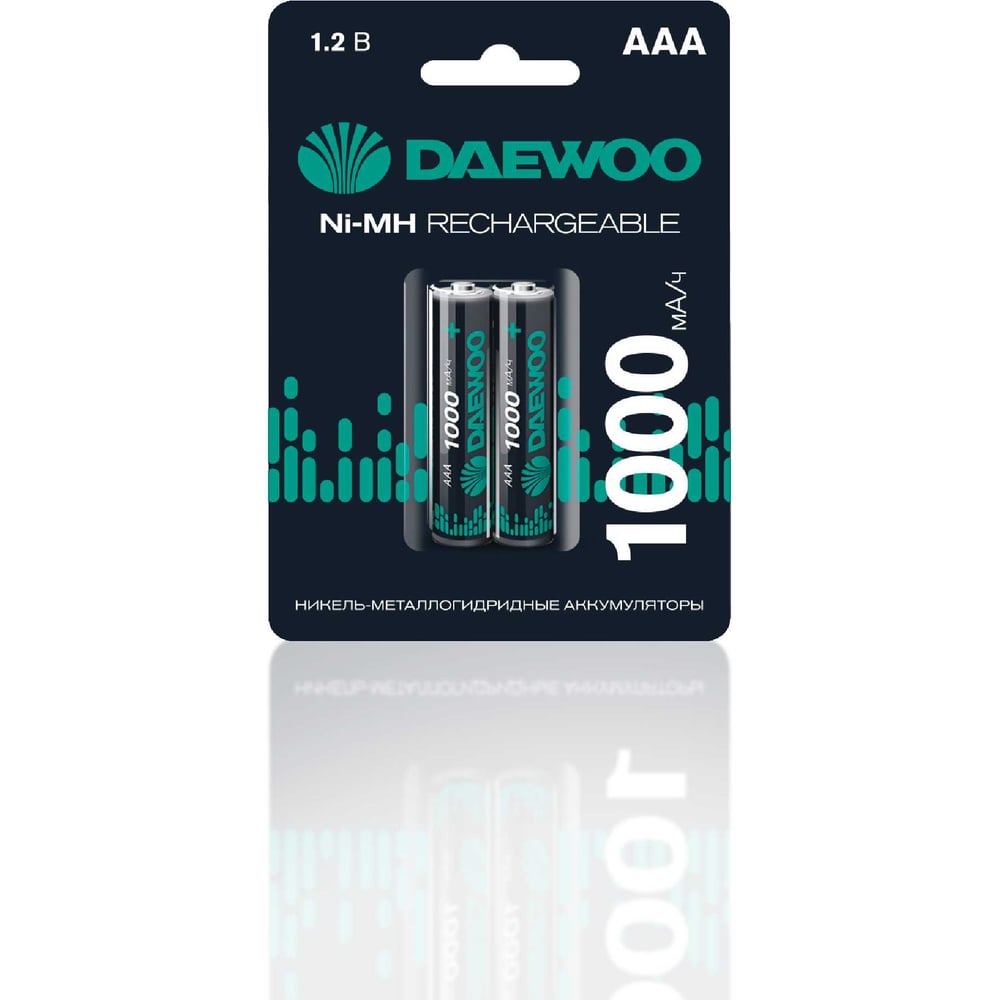 Изображение товара Аккумулятор DAEWOO AAA/HR03 1.2В 1000мА.ч Ni-MH BL-2 (уп.2шт) 5043176