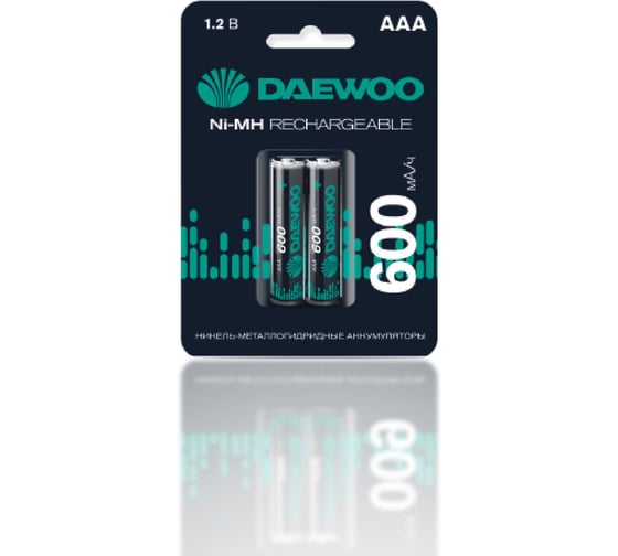 Изображение товара Аккумулятор DAEWOO AAA/HR03 1.2В 600мА.ч Ni-MH BL-2 (уп.2шт) 5043114