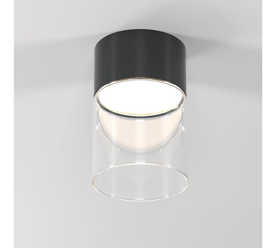 Изображение товара Потолочный светодиодный светильник Elektrostandard 10w 4000к 25047/led черный/прозрачный a064709