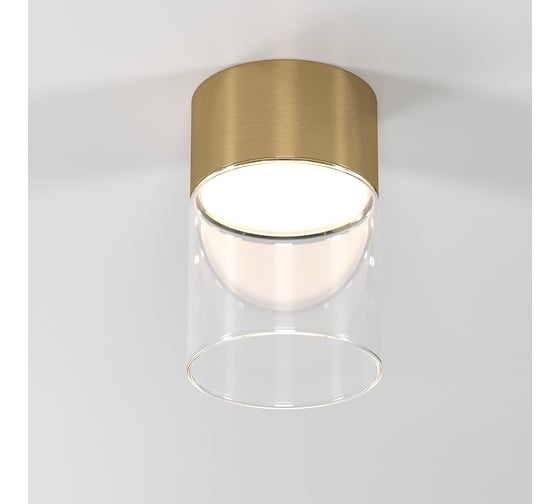 Изображение товара Потолочный светодиодный светильник Elektrostandard 10w 4000к 25047/led латунь/прозрачный a064707