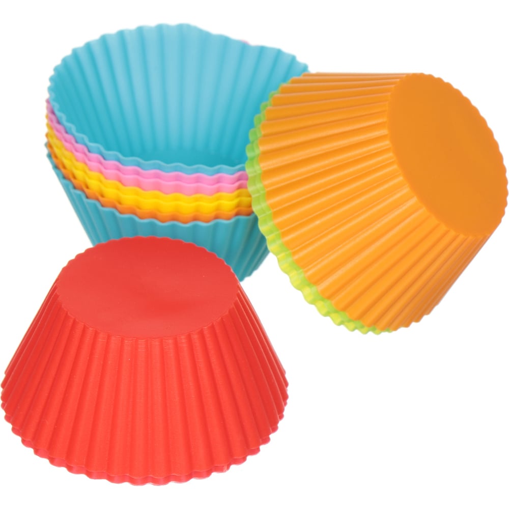 Изображение товара Форма для запекания DANIKS силикон 12 шт круглая с рифленой поверхностью