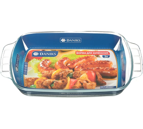 Изображение товара Форма для запекания DANIKS стекло, 20.2x34.5x5.2 см, 2 л, прямоугольная, oct-nr4807/bp1 258477