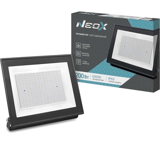 Изображение товара Светодиодный прожектор Neox ДДО-8 200Вт 230В 6500К 21000Лм 105лм/Вт IP65 4690612037110