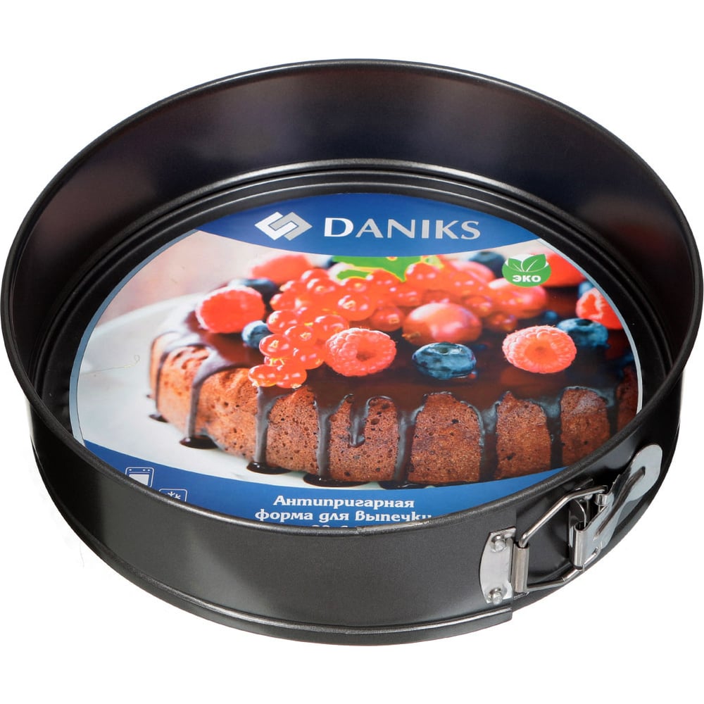 Изображение товара Форма для запекания DANIKS сталь, 28x28x6.8 см, антипригарная, круглая, разъемная, k-805 256195