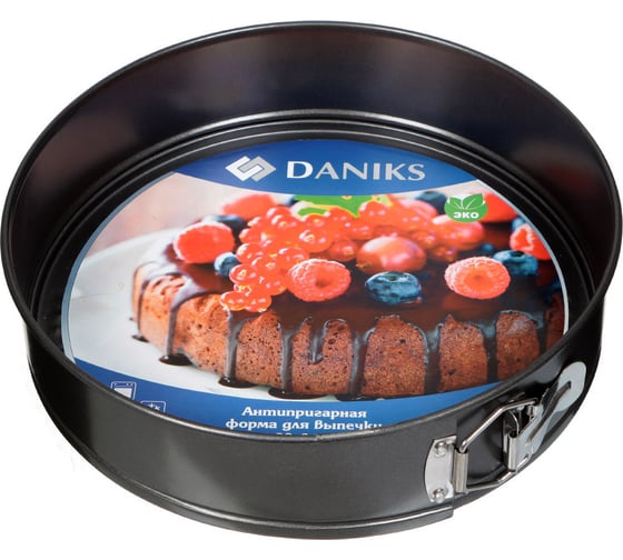Изображение товара Форма для запекания DANIKS сталь, 28x28x6.8 см, антипригарная, круглая, разъемная, k-805 256195