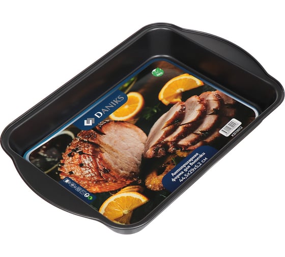 Изображение товара Форма для запекания DANIKS сталь, 29x44.5x5.2 см, антипригарная, прямоугольная, kb19612 343105