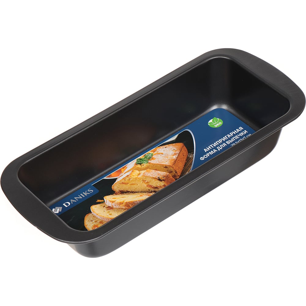 Изображение товара Форма для запекания DANIKS сталь, 13x29.5x5.3 см, антипригарная, прямоугольная, kb19610 343104 Изображение товара Форма для запекания DANIKS сталь, 13x29.5x5.3 см, антипригарная, прямоугольная, kb19610 343104