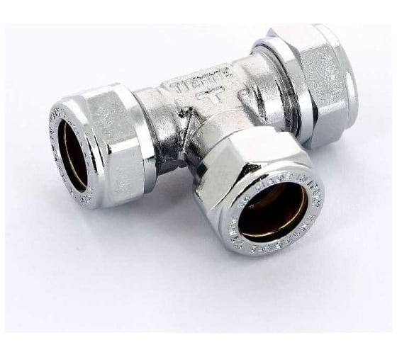 Изображение товара Тройник Tiemme 10x10x10 (обжим) (хром) 1130073/1107C101010CZ