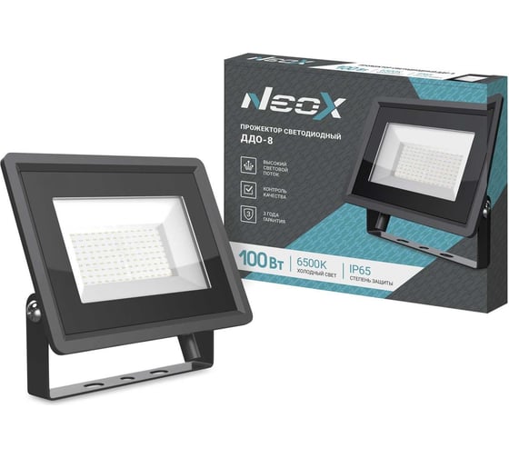 Изображение товара Светодиодный прожектор Neox ДДО-8 100Вт 230В 6500К 10500Лм 105лм/Вт IP65 4690612037097