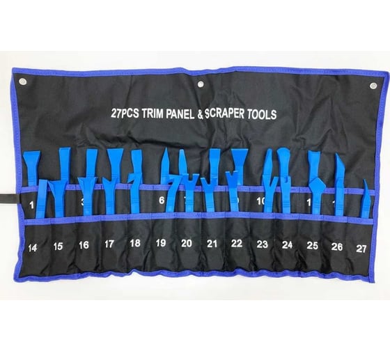 Изображение товара Набор съемников для демонтажа пластиковых элементов салона автомобиля A1 декоративных панелей, 27 предметов 827.084