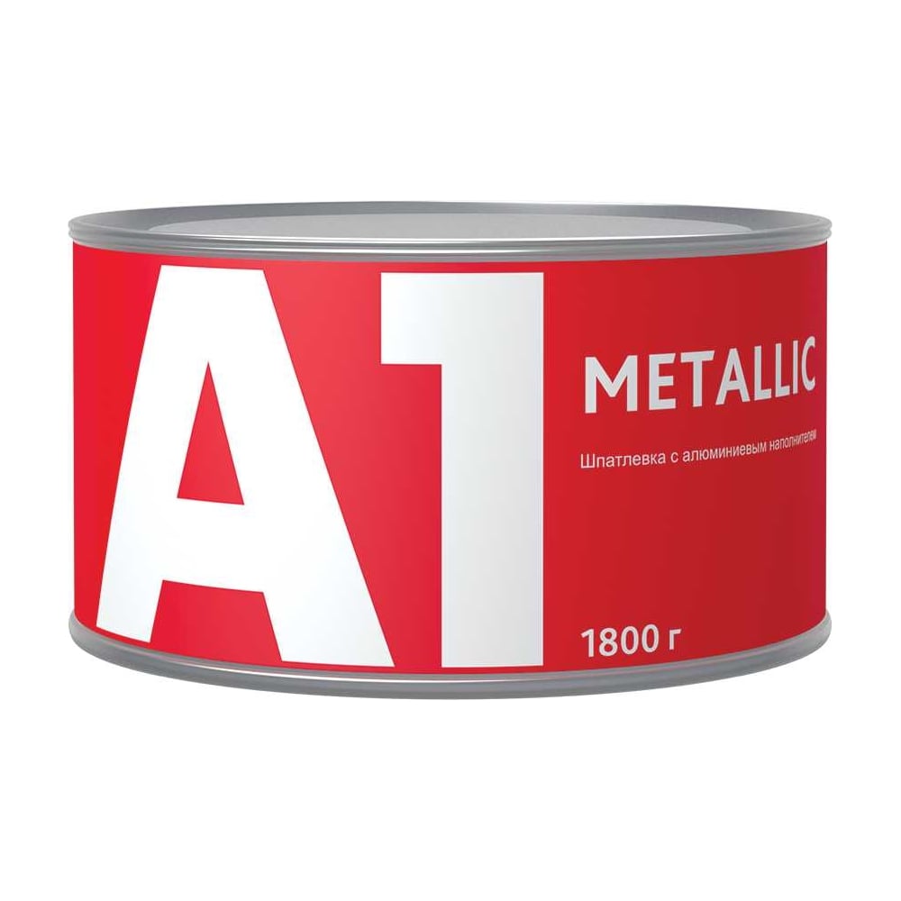 Изображение товара Профессиональная шпатлевка c алюминиевым наполнителем A1 METALLIC 1 кг для металлов