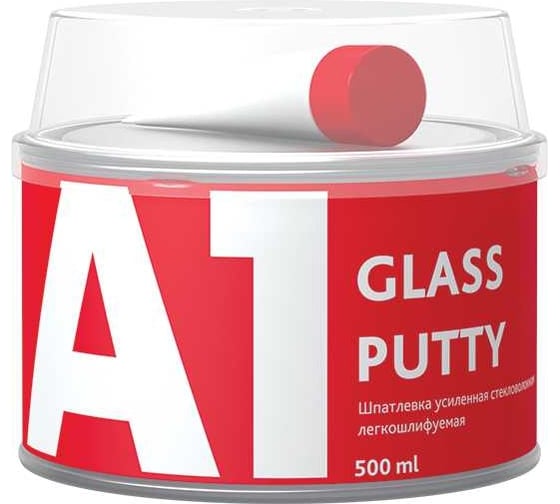Изображение товара Усиленная шпатлевка из стекловолокна А1 GLASS PUTY 500 мл, 0.9 кг S1-301GG-0500