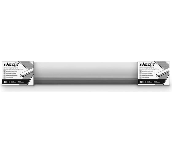 Изображение товара Светодиодный транзитный светильник Neox герм ДСП-159Т 18Вт 6500К 105лм/Вт 1890Лм 625x75x70мм IP65 4690612038087