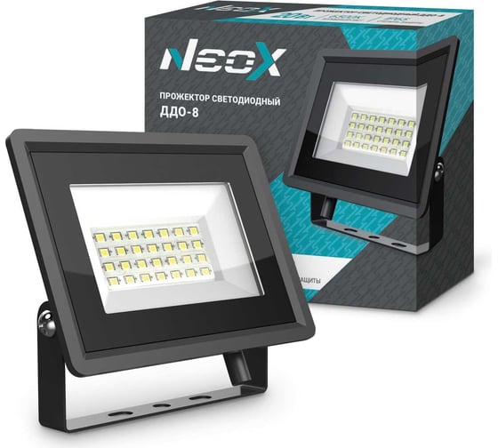 Изображение товара Светодиодный прожектор Neox ДДО-8 20Вт 230В 6500К 2100Лм 105лм/Вт IP65 4690612034010