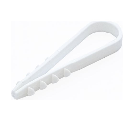 Изображение товара Дюбель-хомут для круглого кабеля Промрукав d11-18 мм, белый, 100 шт. PR08.6943