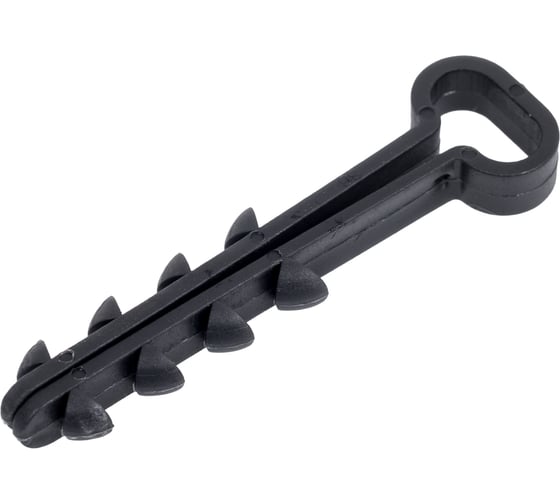 Изображение товара Дюбель-хомут для плоского кабеля Промрукав 5-10 мм, черный, 100 шт. PR08.6956